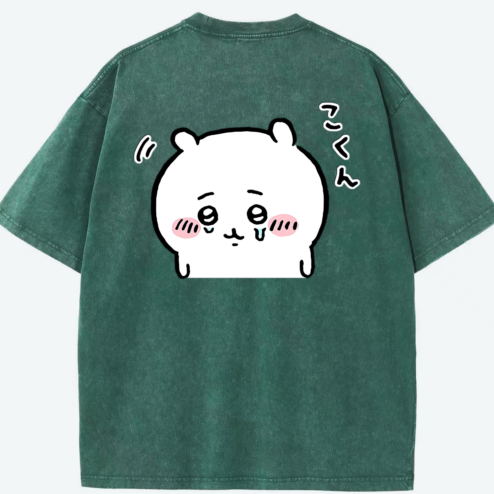 （画像用） ちいかわ ちいかわ Chii-kawa chiikawa 綿100% ヴィンテージ風 半袖Tシャツ（背面プリント）
